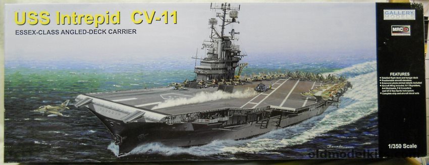 Gallery 1/350 USS Intrepid CV-11 - Essec Class Angled Deck Aircraft Carrier, 64008 plastic model kit